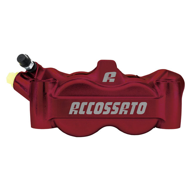 Accossato, 100mm Monoblock radial brake caliper left. Red BRAKE CALIPERS Accossato