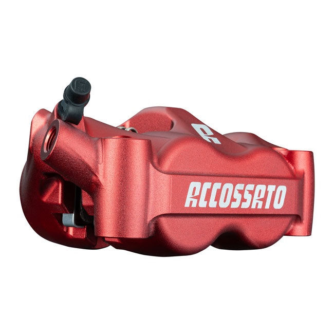 Accossato, 100mm Monoblock radial brake caliper left. Red BRAKE CALIPERS Accossato