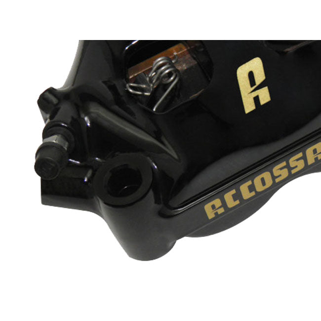 Accossato, 100mm Monoblock radial brake caliper left. Black BRAKE CALIPERS Accossato