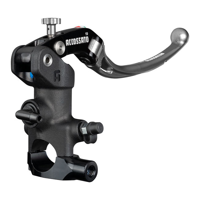 Accossato, radial brake master cyl. Long lever NRST. Silver LEVERS BRAKE Accossato