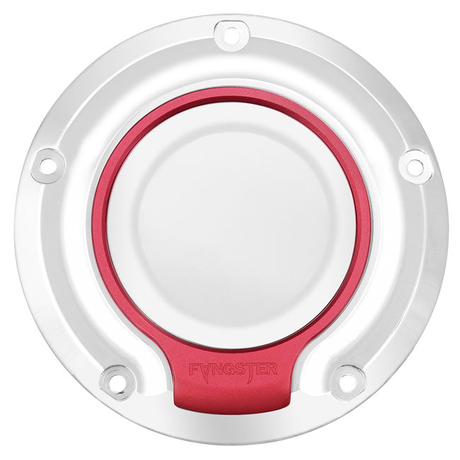 Fangster, derby cover. Chrome red Fangster