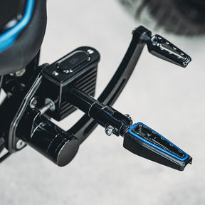 Fangster, rider foot pegs. Black Blue FOOTPEGS Fangster