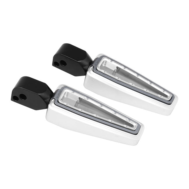 Fangster, passenger foot pegs. Chrome smoky FOOTPEGS Fangster