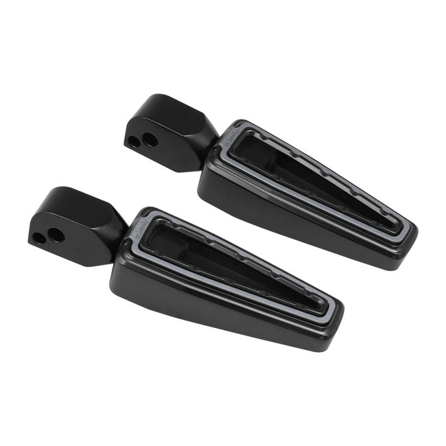 Fangster, passenger foot pegs. Black smoky FOOTPEGS Fangster