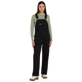 Dickies Loose canvas female bib black OVERALLS Dickies