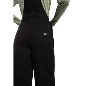 Dickies Loose canvas female bib black OVERALLS Dickies