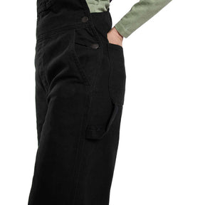 Dickies Loose canvas female bib black OVERALLS Dickies