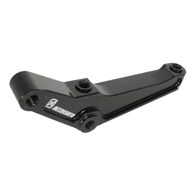 Accossato, brake caliper bracket. Left front. Black BRAKE CALIPER BRACKETS Accossato