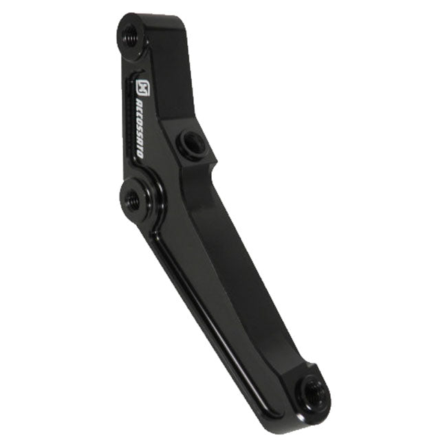 Accossato, brake caliper bracket. Left front. Black BRAKE CALIPER BRACKETS Accossato