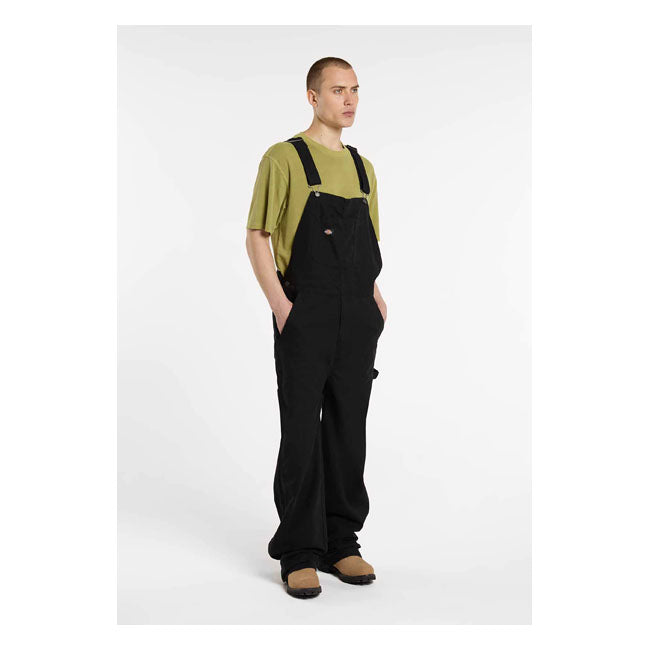 Dickies Loose canvas bib black OVERALLS Dickies