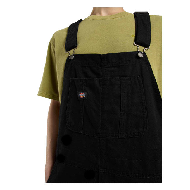Dickies Loose canvas bib black OVERALLS Dickies