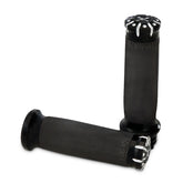 Burly, Hawk Billet grip set. Black CC stripes/dots FOOTPEGS Burly Brand