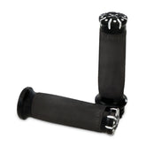 Burly, Hawk Billet grip set. Black CC stripes/dots TURN SIGNALS LED Burly Brand