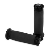 Burly, Hawk Billet grip set. Black Textured SHIFT ARMS Burly