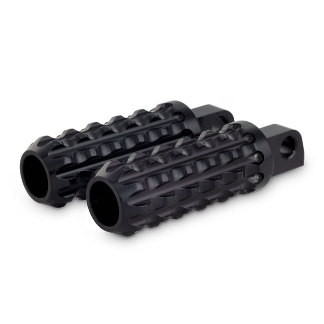 Burly, Reaper billet foot peg set. Gloss black FOOTPEGS Burly Brand