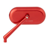 Left Forged Oval Mirror, Red Mirrors Arlen Ness