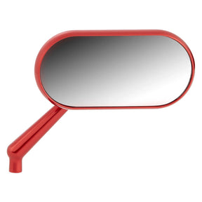 Left Forged Oval Mirror, Red Mirrors Arlen Ness
