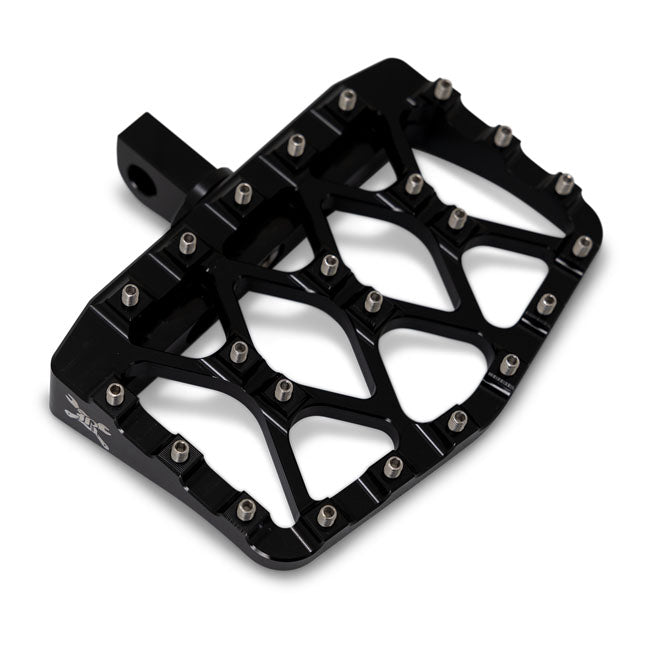 Burly, MX-Evolution mini floorboards, Passenger. Black ADJ PASSENGER PEG KITS Burly Brand