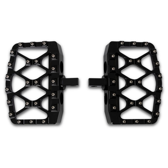 Burly, MX-Evolution mini floorboards, Passenger. Black ADJ PASSENGER PEG KITS Burly Brand
