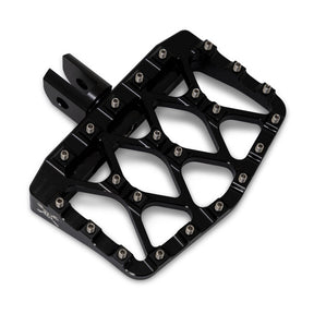 Burly, MX-Evolution mini rider floorboards. Black RIDER PEGS Burly Brand