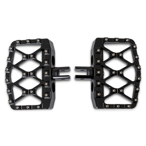 Burly, MX-Evolution mini rider floorboards. Black RIDER PEGS Burly Brand