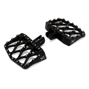 Burly, MX-Evolution mini rider floorboards. Black RIDER PEGS Burly Brand