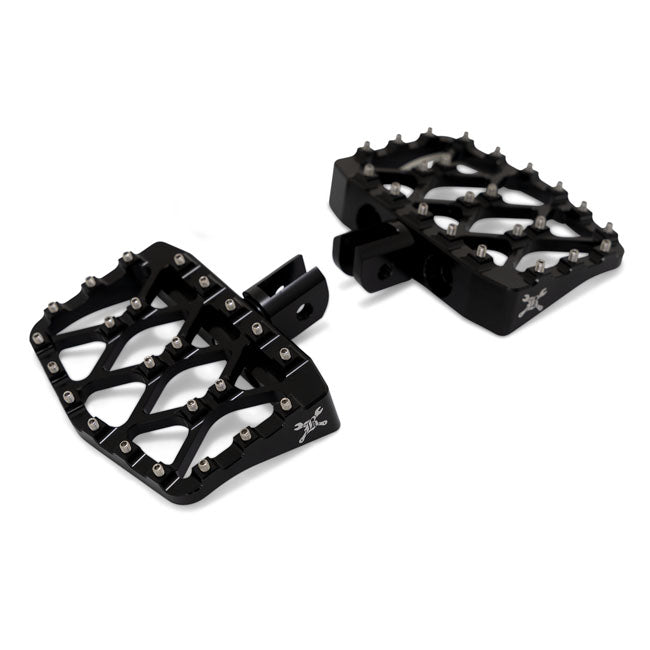 Burly, MX-Evolution mini rider floorboards. Black RIDER PEGS Burly Brand