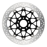 Accossato, oversized floating brake disc front. Round. Black BRAKE ROTORS Accossato