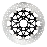 Accossato, floating brake disc front. Round. Black BRAKE ROTORS Accossato