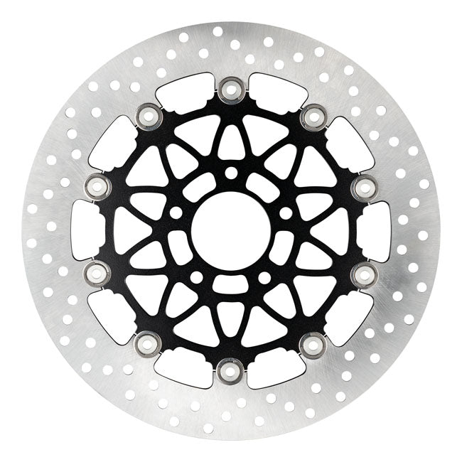 Accossato, floating brake disc front. Round. Black BRAKE ROTORS Accossato
