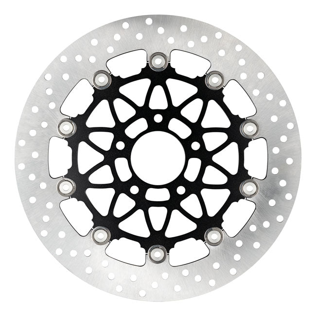 Accossato, floating brake disc rear. Round. Black BRAKE ROTORS Accossato