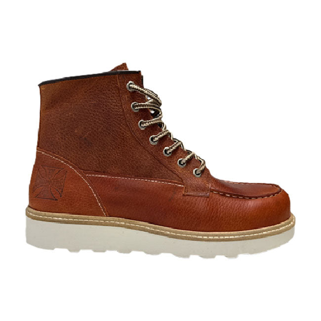 WCC Rigid boots tumbled brown BOOTS West Coast Choppers