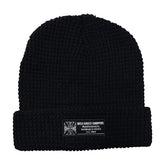 WCC Waffle Cuff beanie black BEANIES West Coast Choppers