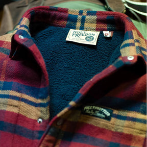 Holy Freedom Redford lined shirt red SHIRTS Holy Freedom