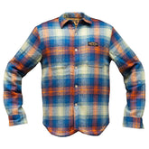 Holy Freedom Mcfly lined shirt blue SHIRTS Holy Freedom