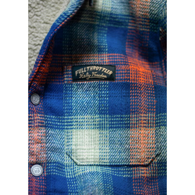 Holy Freedom Mcfly lined shirt blue SHIRTS Holy Freedom