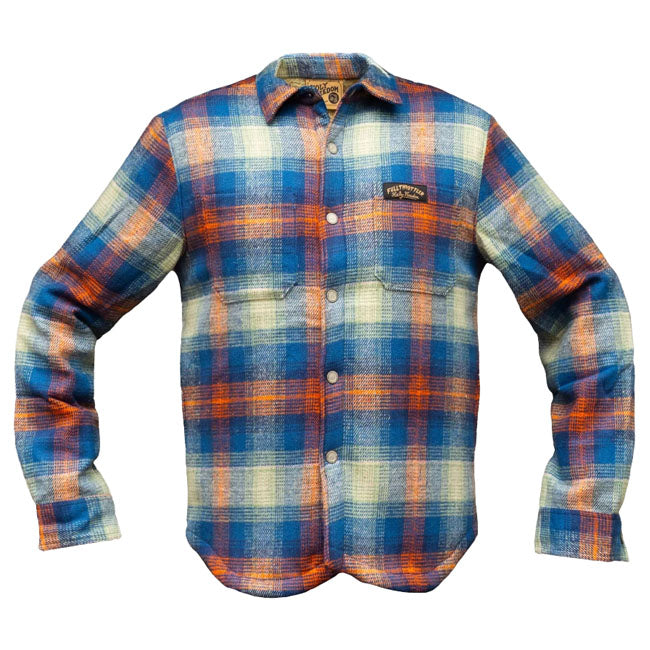 Holy Freedom Mcfly lined shirt blue SHIRTS Holy Freedom