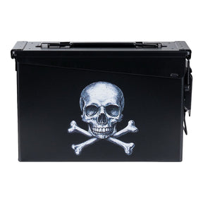 Army Surplus Ammo Skull and Bones box black WORKSHOP MISC Army Surplus