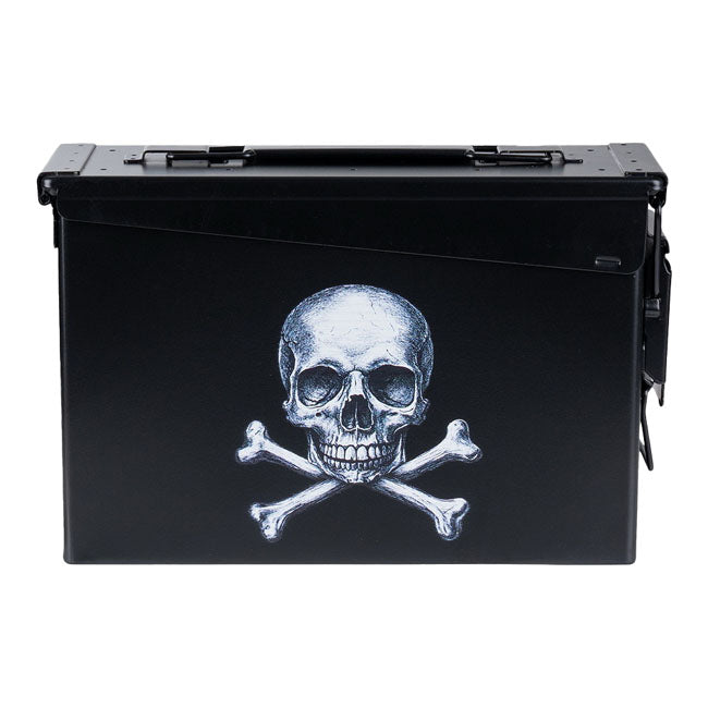 Army Surplus Ammo Skull and Bones box black WORKSHOP MISC Army Surplus