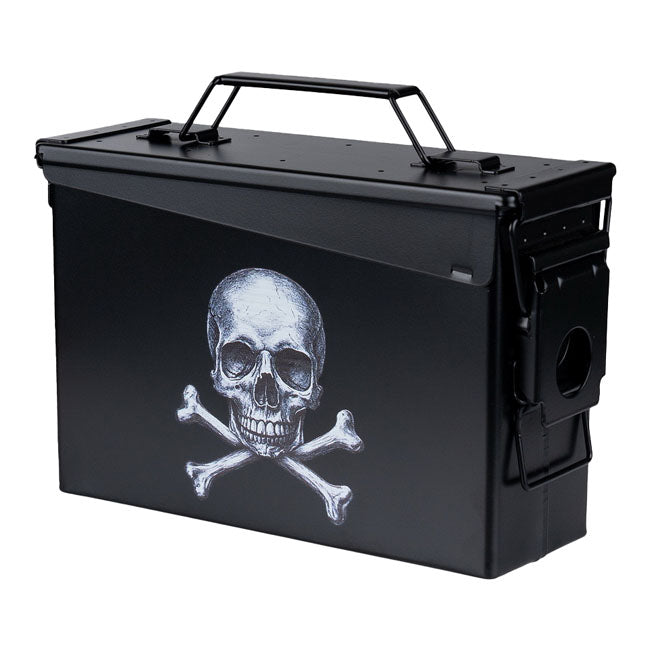 Army Surplus Ammo Skull and Bones box black WORKSHOP MISC Army Surplus