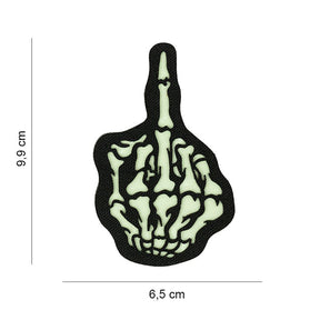 Army Surplus Laser Cut Skull Finger patch PATCHES Army Surplus