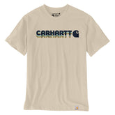 Carhartt Irvine Layered logo t-shirt oat milk T-SHIRTS Carhartt