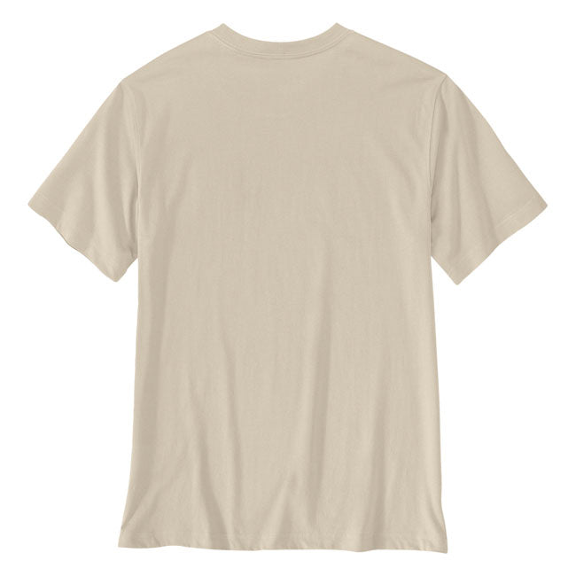 Carhartt Irvine Layered logo t-shirt oat milk T-SHIRTS Carhartt