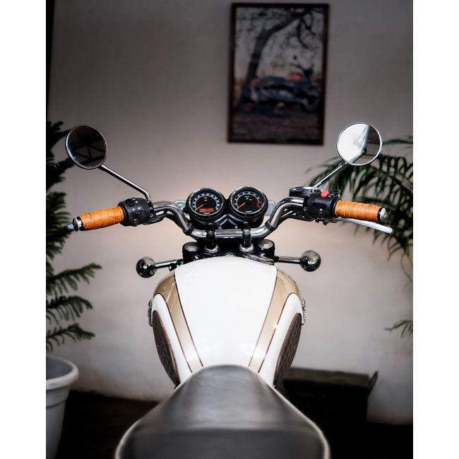 Trip Machine, handlebar grip wraps. Vintage Tan perforated GRIPS Tripmachine