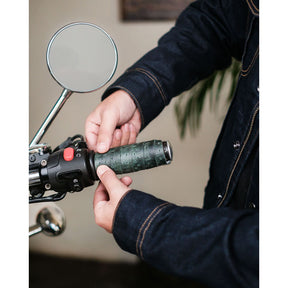 Trip Machine, handlebar grip wraps. Forest Green perforated GRIPS Tripmachine