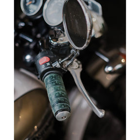 Trip Machine, handlebar grip wraps. Forest Green perforated GRIPS Tripmachine