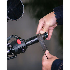 Trip Machine, handlebar grip wraps. Dark Brown Caffeine perf GRIPS Tripmachine