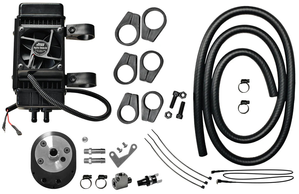 Fan-assisted Vertical 10-row Oil Cooler System Oil Cooler Kit Jagg Oil Coolers