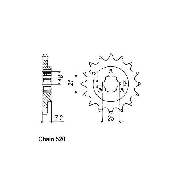 JT Front Sprocket 437.16 SPROCKETS TRANSMISSION Jt Sprockets