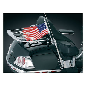 Kuryakyn, Antenna flag mount with us flag, chrome FLAGS Kuryakyn